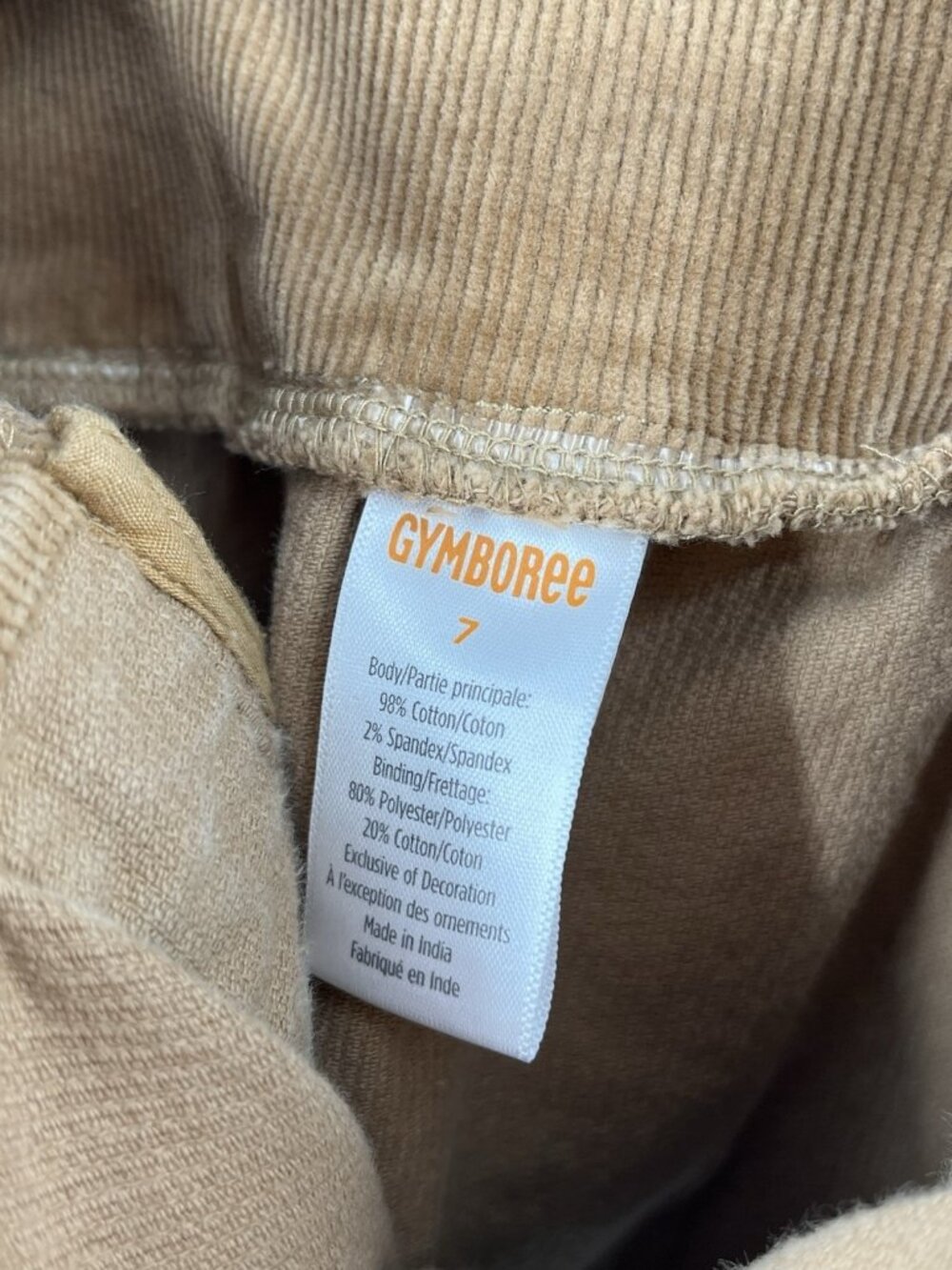 GYMBOREE Girl's Brown Corduroy Gingerbread Holiday Sleeveless Overall Dress 7 - Picture 3 of 4